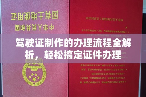 三沙驾驶证制作的办理流程全解析，轻松搞定证件办理