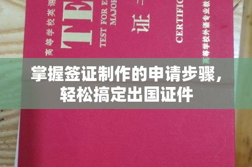 三沙掌握签证制作的申请步骤，轻松搞定出国证件