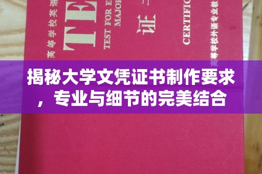 三沙揭秘大学文凭证书制作要求，专业与细节的完美结合